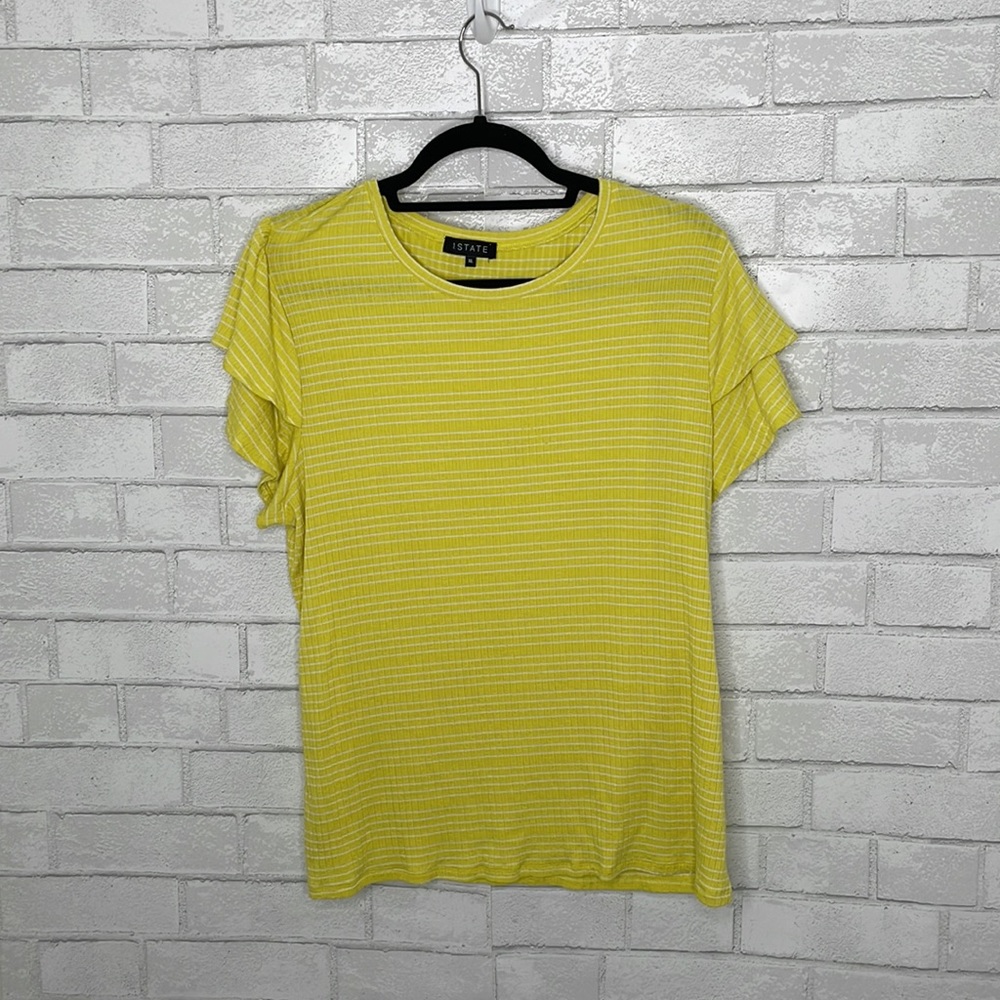 1. State Flutter Sleeve Striped Tee